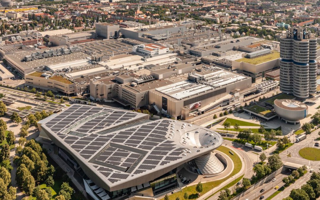 Luftbild von der BMW Group Werk München
