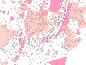 Historisches Wasser in München Isarufermauern von 1912