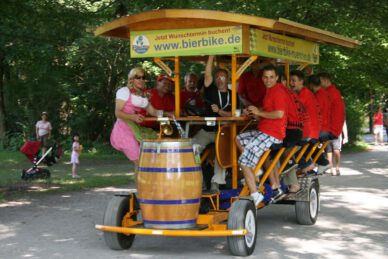 Neustart auf dem Bierbike Bierbike im Grünen