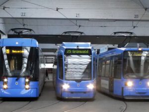 Tram als Baustein eines attraktiven ÖPNV hilft dem Wirtschaftsverkehr Tram-Baureihen im MVG-Betriebshof