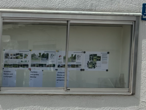 Visionen für das Kunstareal – Projektidee "Kunstgarten" Präsentation der Projektidee "Kunstgarten" des Pariser Atelier Roberta im Show-Case Kaulbachstraße 1 a