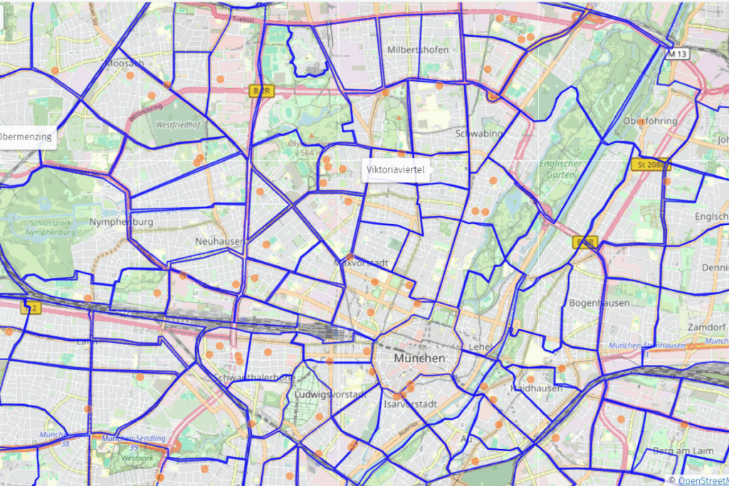Die interaktive Karte der Münchener Nachbarschaftsviertel