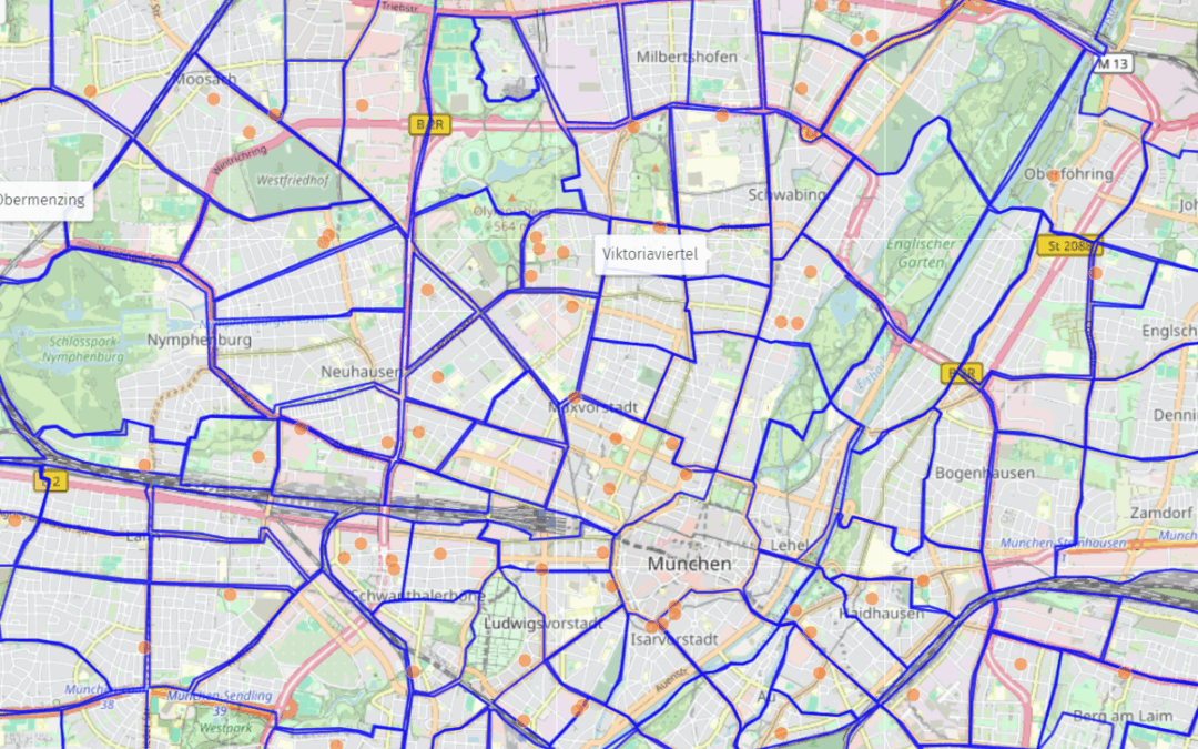 Die interaktive Karte der Münchener Nachbarschaftsviertel