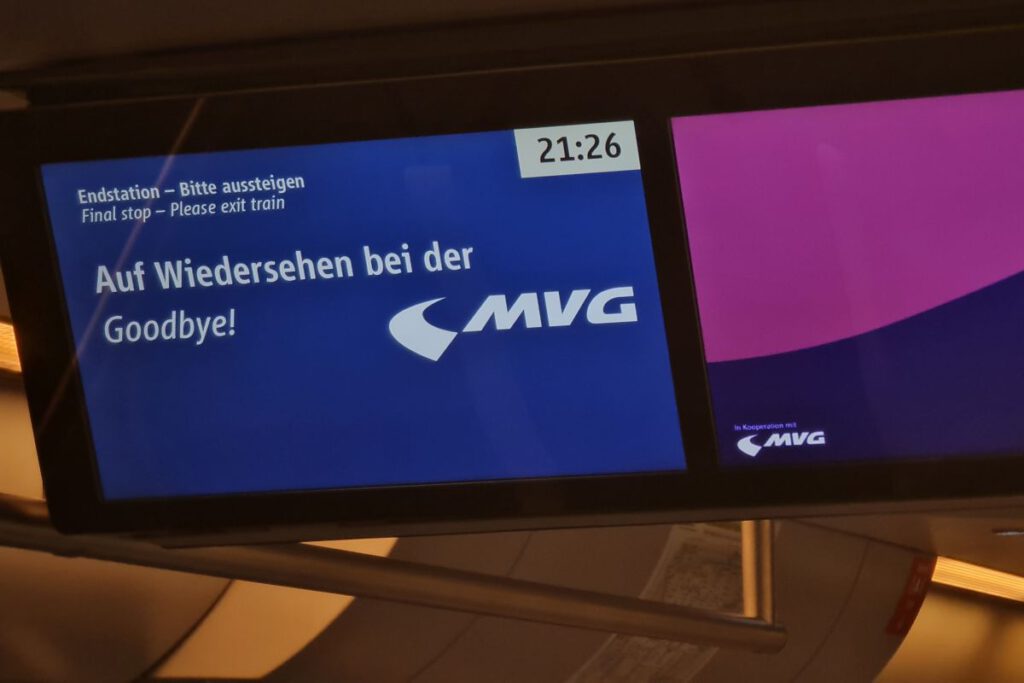 Auf Wiedersehen bei der MVG