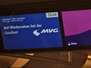 Auf Wiedersehen bei der MVG