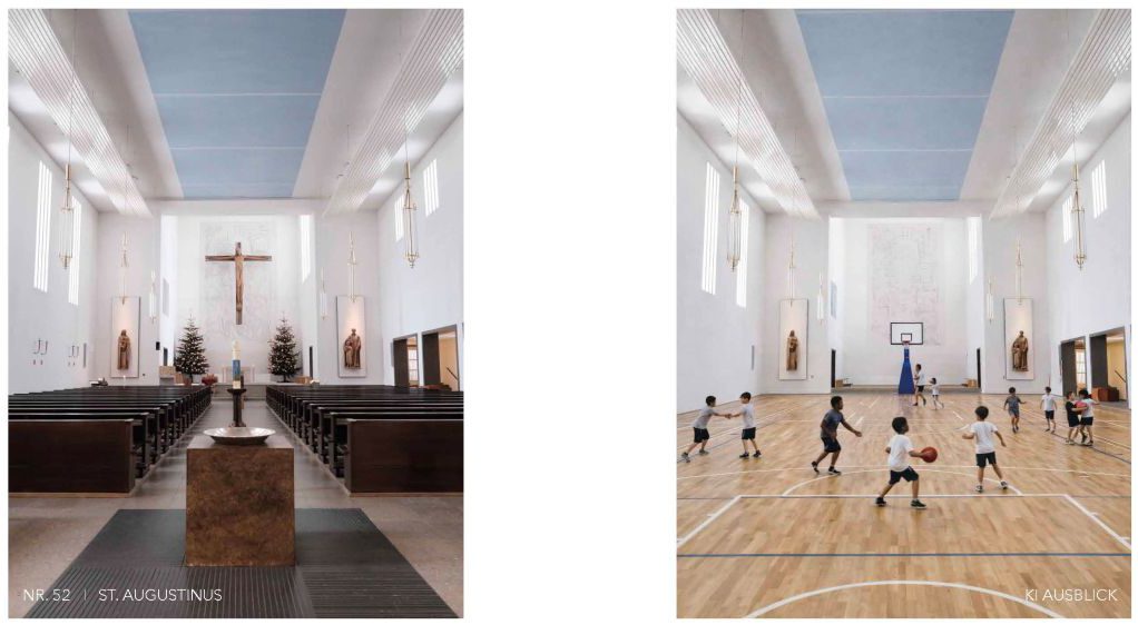 St. Augustinus, rechts: KI-Ausblick