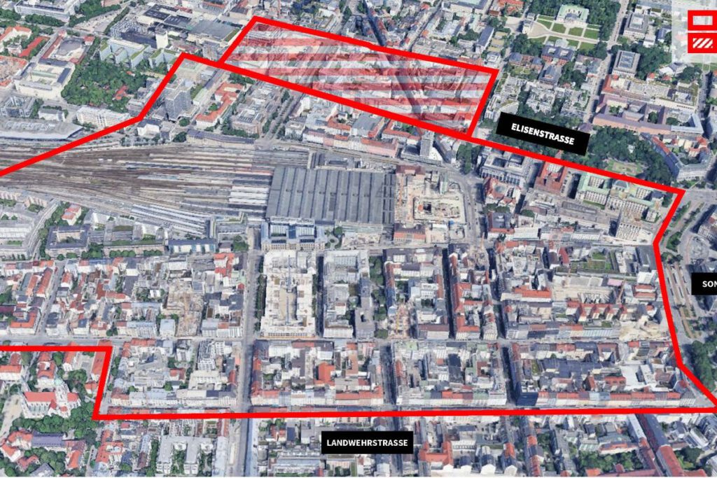 Karte Central Quartiers „Das Central Quartier verbindet Hauptbahnhof, Innenstadt und Theresienwiese zu einer eigenständigen innerstädtischen Lage.“